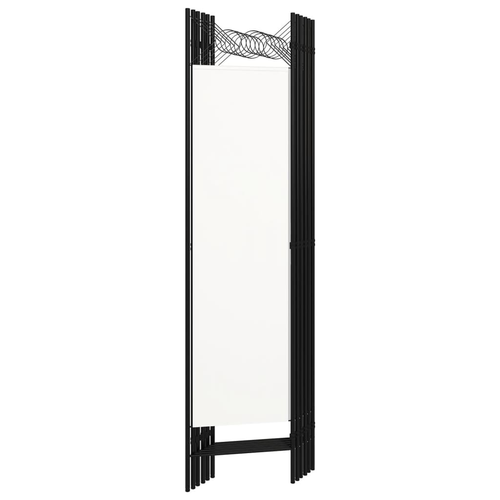 White 6-Panel Room Divider, 240x180 cm - Stylish Privacy Screen