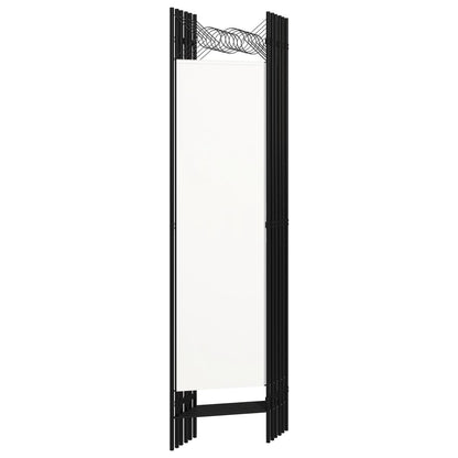 White 6-Panel Room Divider, 240x180 cm - Stylish Privacy Screen
