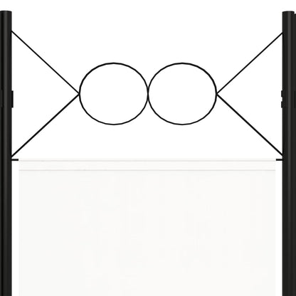 White 6-Panel Room Divider, 240x180 cm - Stylish Privacy Screen