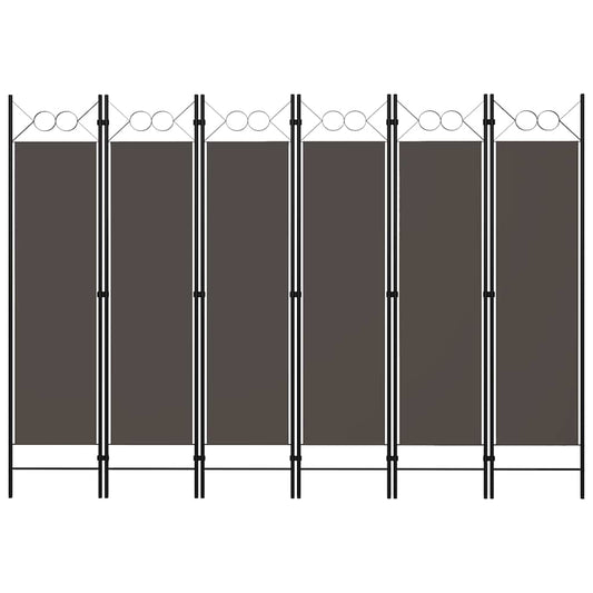 6-Panel Anthracite Room Divider, 240x180 cm, Stylish Privacy Screen