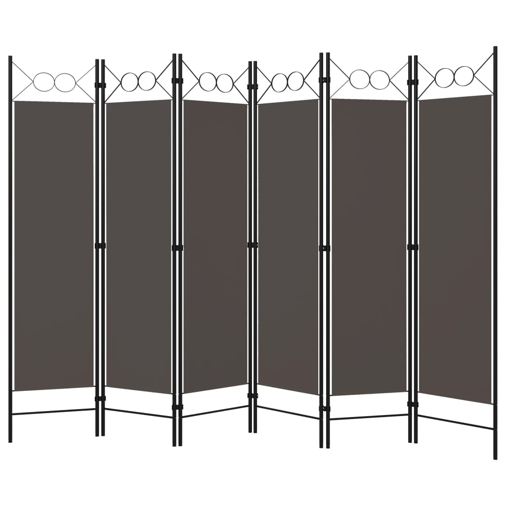 6-Panel Anthracite Room Divider, 240x180 cm, Stylish Privacy Screen