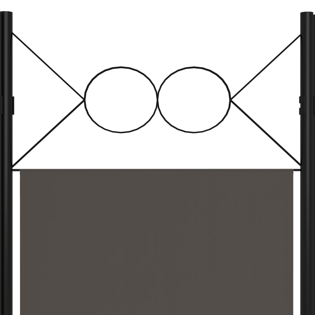 6-Panel Anthracite Room Divider, 240x180 cm, Stylish Privacy Screen