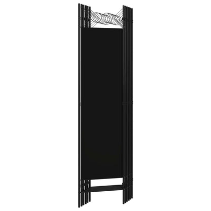 Elegant 6-Panel Black Room Divider, 240x180 cm, Privacy Screen
