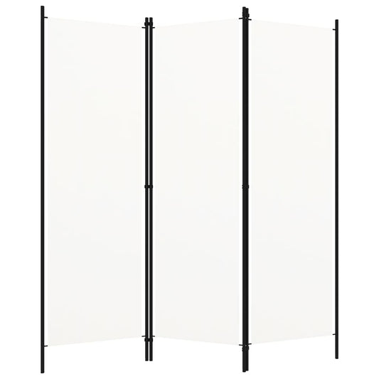 White 3-Panel Room Divider 150x180 cm - Elegant Privacy Screen