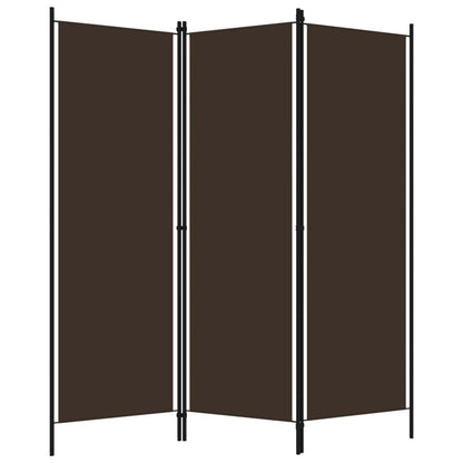 Elegant 3-Panel Brown Wooden Room Divider 150x180 cm