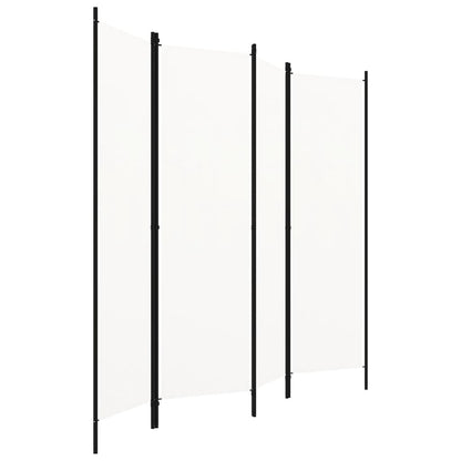 White 4-Panel Room Divider, 200x180 cm - Perfect Privacy Solution