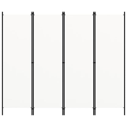White 4-Panel Room Divider, 200x180 cm - Perfect Privacy Solution