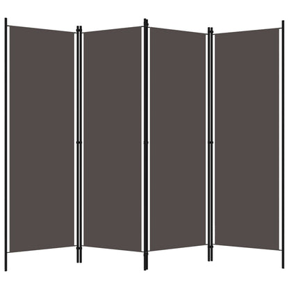 Anthracite 4-Panel Room Divider 200x180 cm - Modern Privacy Screen