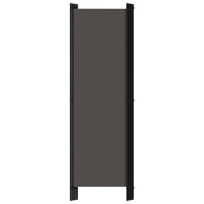 Anthracite 4-Panel Room Divider 200x180 cm - Modern Privacy Screen