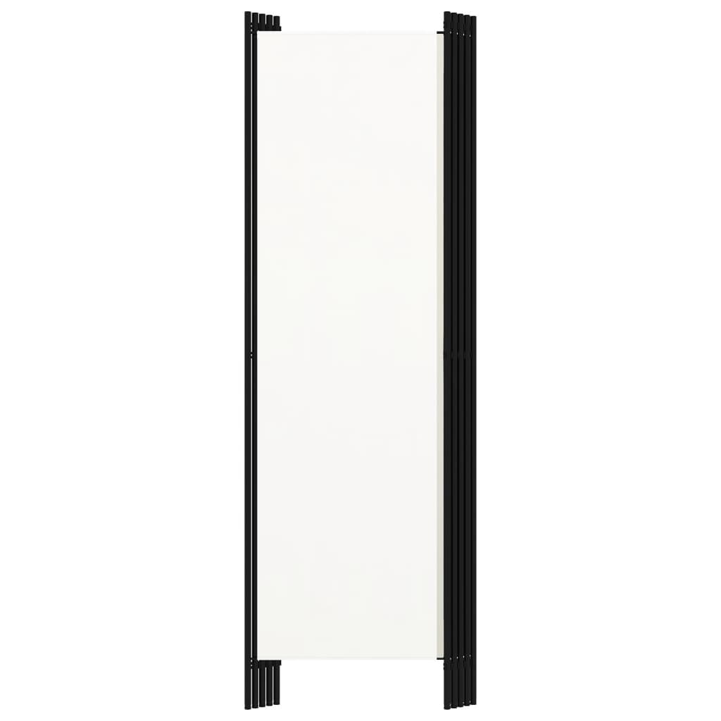 Elegant White 5-Panel Room Divider, 250x180 cm, Privacy Screen