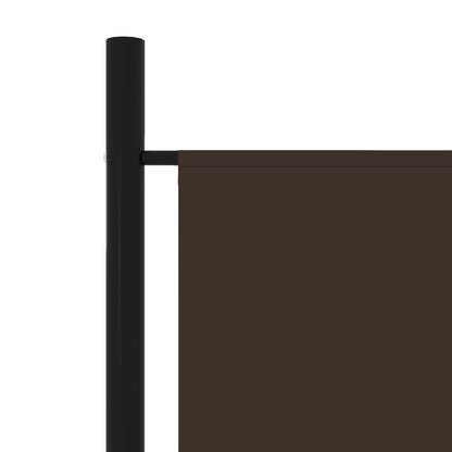 5-Panel Brown Room Divider - Wood, 250x180 cm Privacy Screen