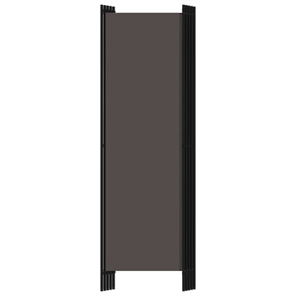 Anthracite 5-Panel Room Divider, Stylish Privacy Screen, 250x180 cm