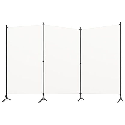 Elegant White 3-Panel Room Divider, 260x180 cm - Stylish Privacy Solution