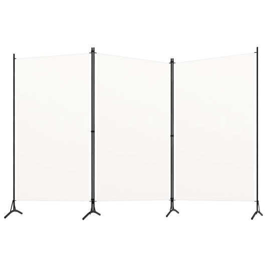 Elegant White 3-Panel Room Divider, 260x180 cm - Stylish Privacy Solution