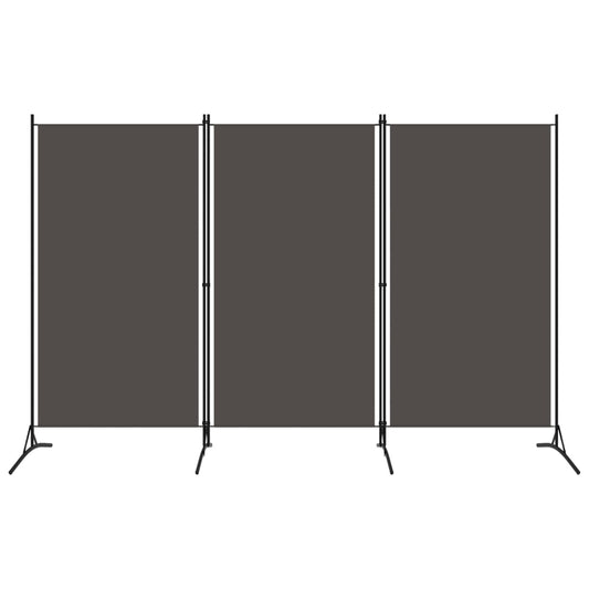 Anthracite 3-Panel Room Divider, 260x180 cm, Stylish Interiors