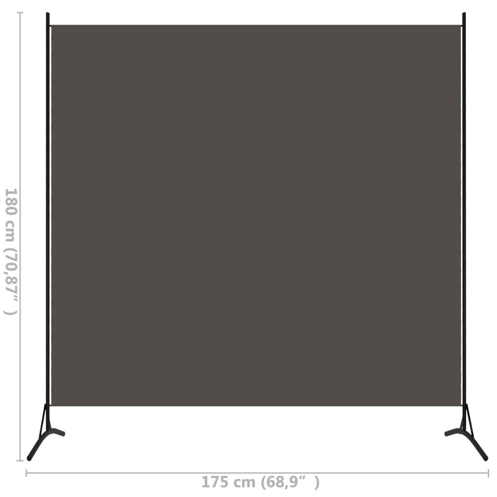 Anthracite 1-Panel Room Divider 175x180 cm - Stylish & Functional
