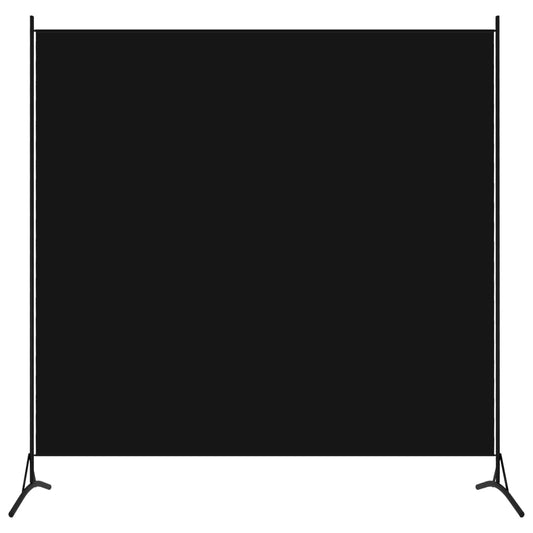 Sleek Black 1-Panel Room Divider, 175x180 cm - Stylish Privacy Solution