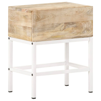 Solid Mango Wood Bedside Table 40x30x50 cm - Rustic Elegance