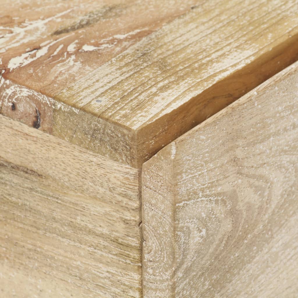 Solid Mango Wood Bedside Table 40x30x50 cm - Rustic Elegance