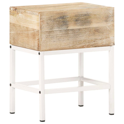 Solid Mango Wood Bedside Table 40x30x50 cm - Rustic Elegance