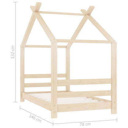 Solid Pine Kids Bed Frame 70x140 cm - Durable & Stylish
