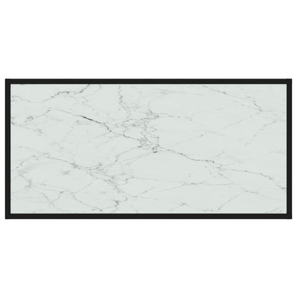 Coffee Table White 100x50x35 cm Tempered Glass