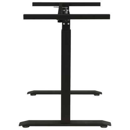 Manual Height Adjustable Black Standing Desk Frame with Hand Crank