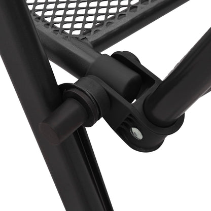 Anthracite Steel Folding Mesh Chairs Set of 4 - Durable & Stylish