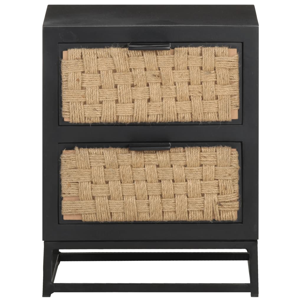 Solid Mango Wood Bedside Cabinet 40x30x50 cm - Rustic Elegance