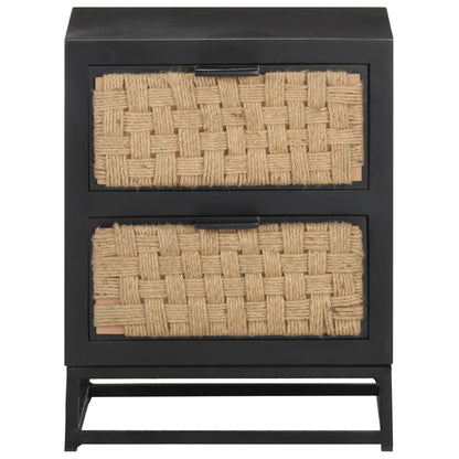 Solid Mango Wood Bedside Cabinet 40x30x50 cm - Rustic Elegance