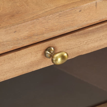 Solid Acacia Wood Bedside Cabinet 40x30x50 cm - Natural Finish