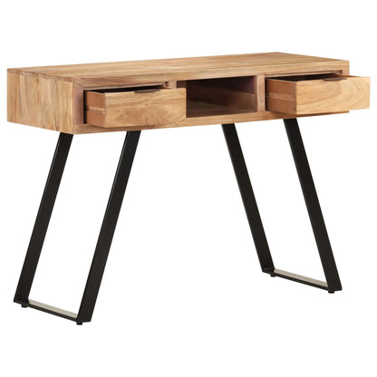 Solid Acacia Wood Desk with Live Edges, 107x45x79 cm