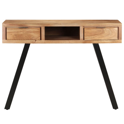 Solid Acacia Wood Desk with Live Edges, 107x45x79 cm