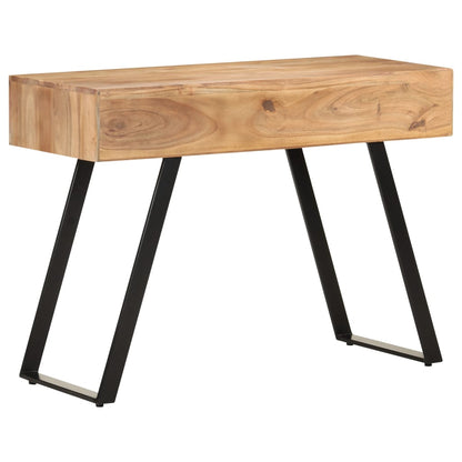 Solid Acacia Wood Desk with Live Edges, 107x45x79 cm