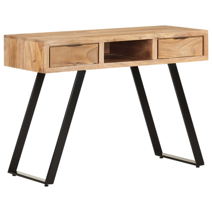 Solid Acacia Wood Desk with Live Edges, 107x45x79 cm