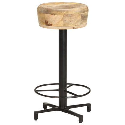 Solid Mango Wood Bar Stools Set of 2, 66cm Height