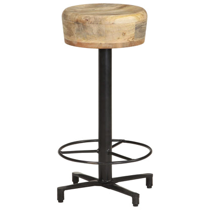 Solid Mango Wood Bar Stools Set of 2, 66cm Height