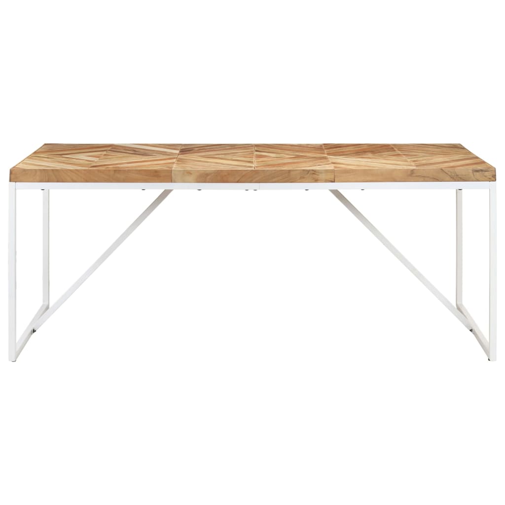 Solid Acacia & Mango Wood Dining Table 180x90 cm - Natural Finish