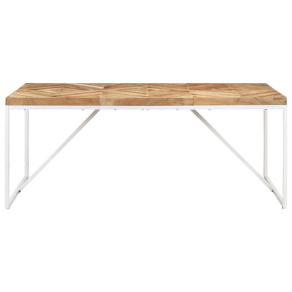 Solid Acacia & Mango Wood Dining Table 180x90 cm - Natural Finish