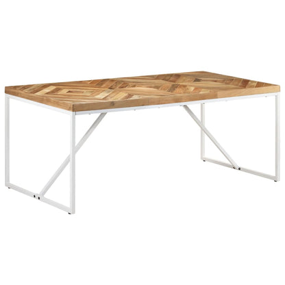 Solid Acacia & Mango Wood Dining Table 180x90 cm - Natural Finish