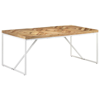 Solid Acacia & Mango Wood Dining Table 180x90 cm - Natural Finish