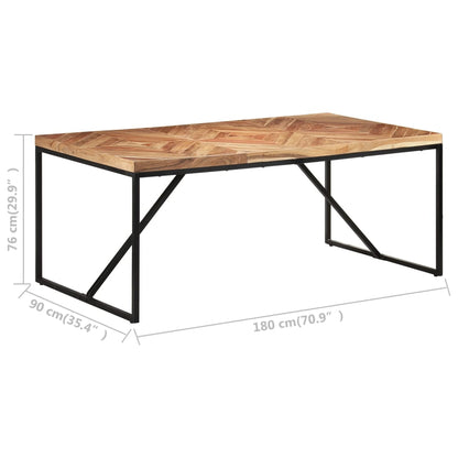 Solid Acacia & Mango Wood Dining Table 180x90x76 cm