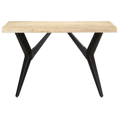 Solid Mango Wood Dining Table 120x60x76 cm - Rustic Elegance