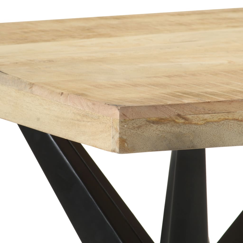 Solid Mango Wood Dining Table 120x60x76 cm - Rustic Elegance