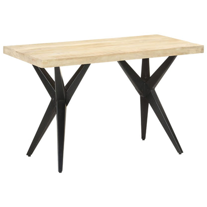 Solid Mango Wood Dining Table 120x60x76 cm - Rustic Elegance