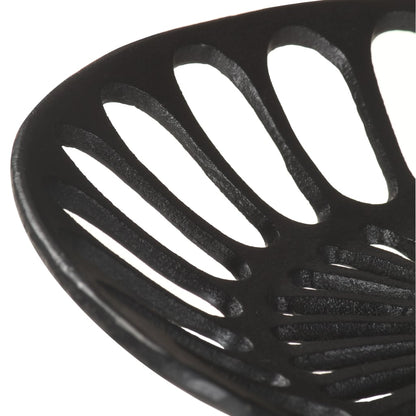 Sleek Black Cast Iron Bar Stool - Durable & Stylish Seating