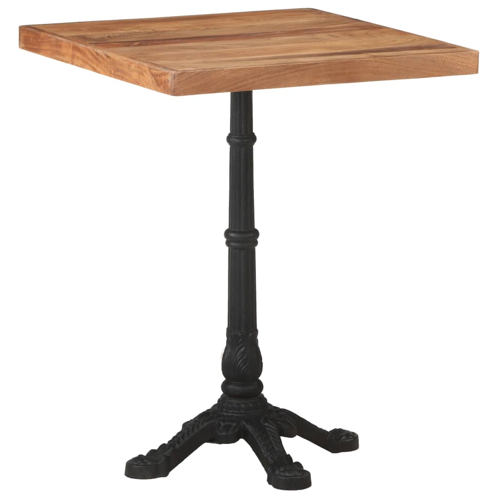 Solid Acacia Wood Bistro Table 60x60x76 cm - Compact & Stylish!