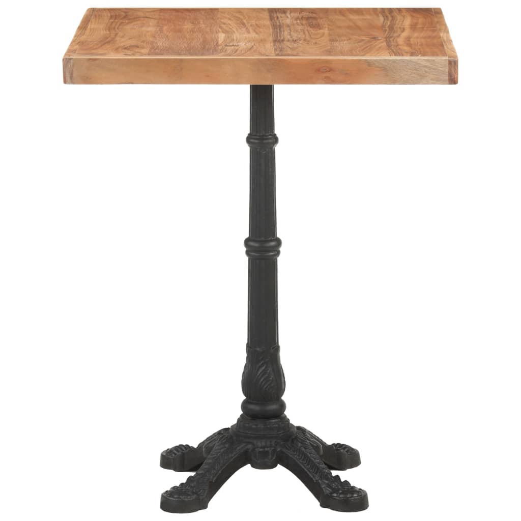 Solid Acacia Wood Bistro Table 60x60x76 cm - Compact & Stylish!