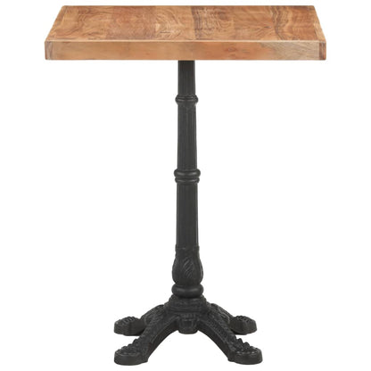 Solid Acacia Wood Bistro Table 60x60x76 cm - Compact & Stylish!