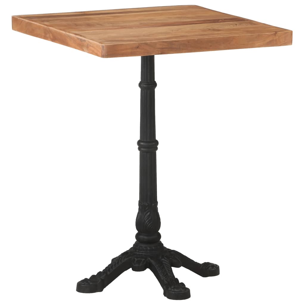 Solid Acacia Wood Bistro Table 60x60x76 cm - Compact & Stylish!